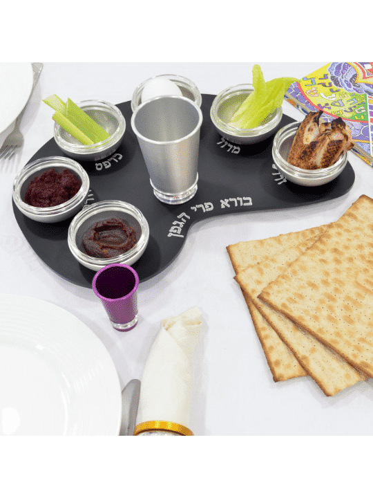 אלומיניום אנודייז צבעים בהתאמה אישית צלחת פסח, צלחות הסדר מאלומיניום